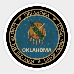 Vintage Oklahoma USA United States of America American State Flag Sticker